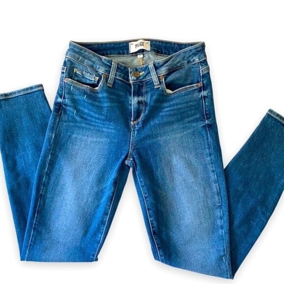 PAIGE Skinny Jeans in Deep Indigo - Picture 5 of 12